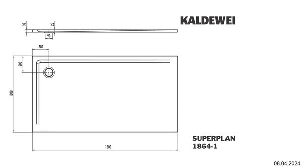 Duschenwanne Kaldewei Superplan schwarz matt Gleitschutz Secure Plus image number 1