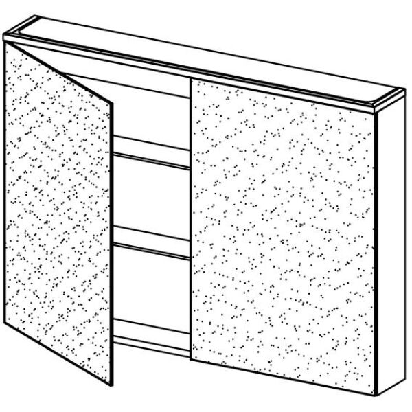 Spiegelschrank Alterna enea LED plus Monument grey Lichtfarbe stufenlos verstellbar 2700-6500 K image number 1