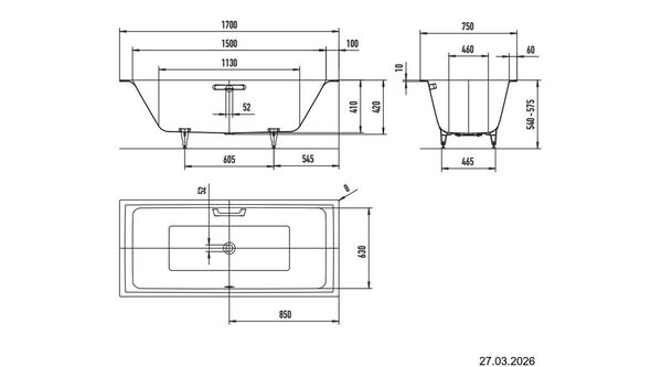 Baignoire Kaldewei Puro Next Duo Pergamon image number 1