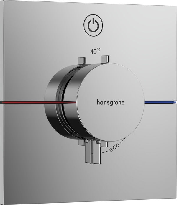 Sistema da doccia Hansgrohe Shower Select Comfort E, termostato, placca di copertura angolata, 155 image number 0