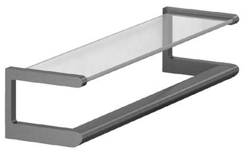 Etag&egrave;re en verre Nosag Cavere Couleur d'argent