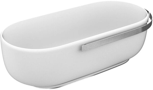 Badewanne Falper Homey, freistehend 174 x 82 cm Weiss matt Messing geb&uuml;rstet image number 0