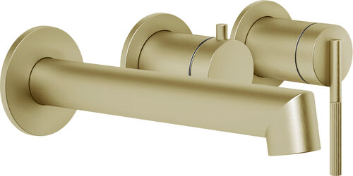 Miscelatore a parete-set di montaggio finale Gessi Ingranaggio brushed brass