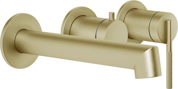Wannenwandbatterie Endmontageset Gessi Ingranaggio brushed brass image number 0