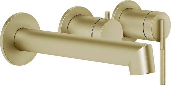 Wannenwandbatterie Endmontageset Gessi Ingranaggio brushed brass image number 0