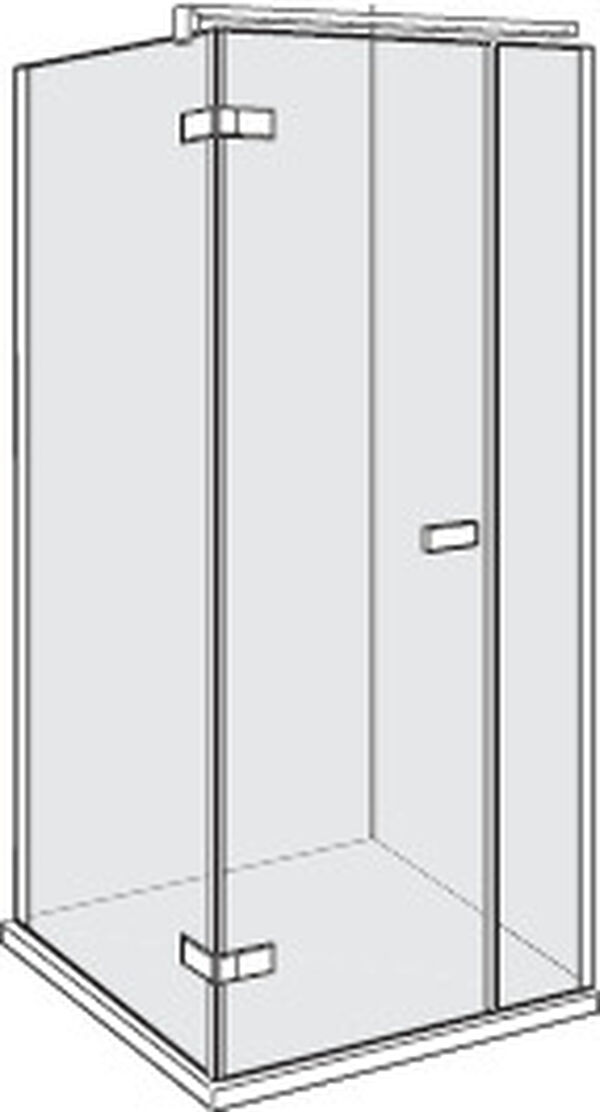 Pendelt&uuml;re Alterna lin.3 Schwarz matt Echtglas klar CareTec Pro image number 0