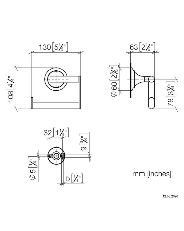 Papierhalter Dornbracht Vaia Platin image number 1