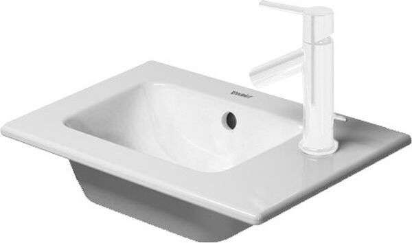 Lavamani per mobili Duravit Me by Starck, 43 x 30 cm, con troppopieno, con foro per rubinetteria a image number 0