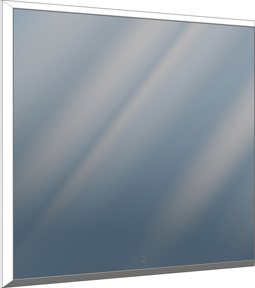 Specchio con illuminazione Sidler Quadro LED Argento eloxato Colore della luce bianca calda 3000 K