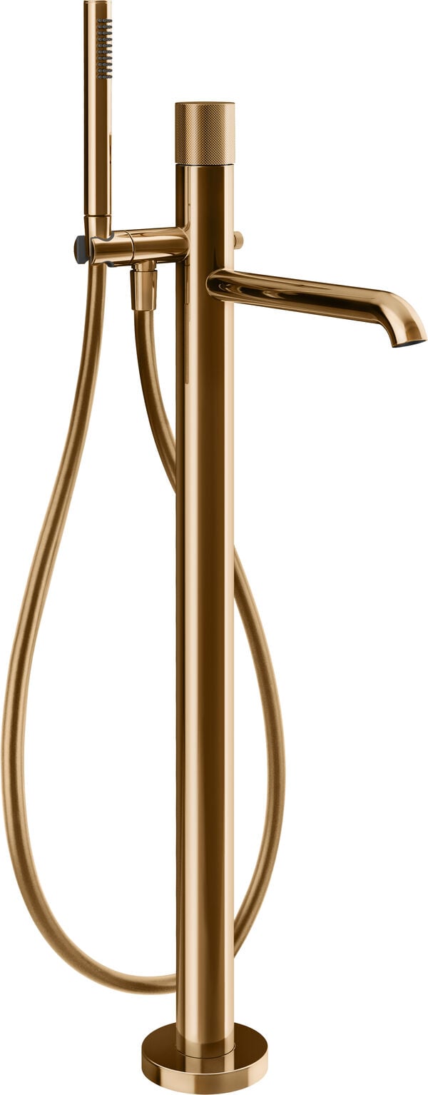 Bademischer Gessi Habito-Standmodell Warm bronze PVD diamantato image number 0