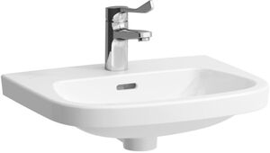 Lavamani Moderna R 49 x 39 cm, con troppopieno con foro per rubinetteria privo di barriere