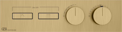 Duschsystem-Endmontageset Gessi HI-FI Linear Brushed brass