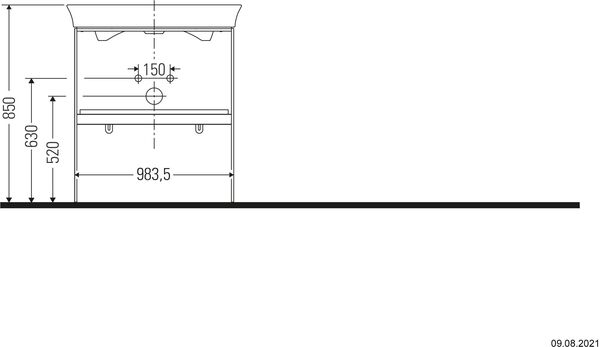 Console m&eacute;tallique Duravit White Tulip Nordic white mat image number 1