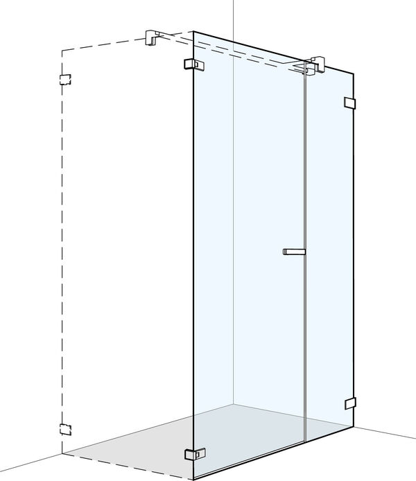 Porta a pendolo Koralle S606 Plus con pannello laterale larghezza 70 - 100 cm  image number 0