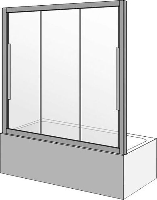 Gleittüre Koralle S400 silberfarbig Echtglas klar Plus
