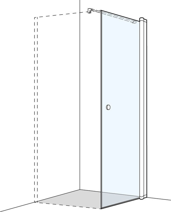 Porte pendulaire Koralle S300 couleur d'argent Verre clair Plus image number 0