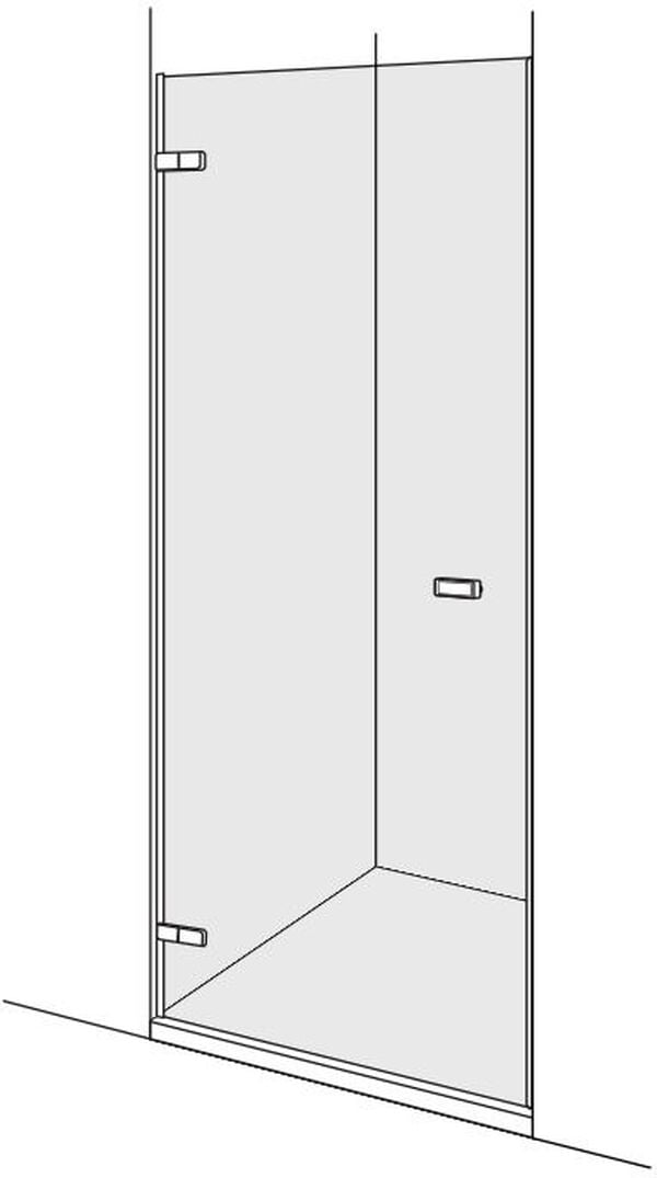 Porte battante Duscholux Viva Chromé Verre clair CareTec Pro image number 0