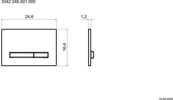 Plaque de d&eacute;clenchement Geberit Sigma50 square Chrom&eacute; image number 1
