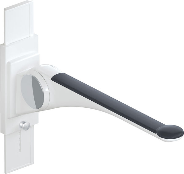 Stützklappgriff Hewi LifeSystem Premium Signalweiss glänzend Griffpad Anthrazit matt image number 0