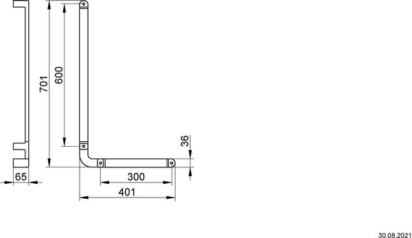 Winkelgriff Keuco Elegance Verchromt image number 1