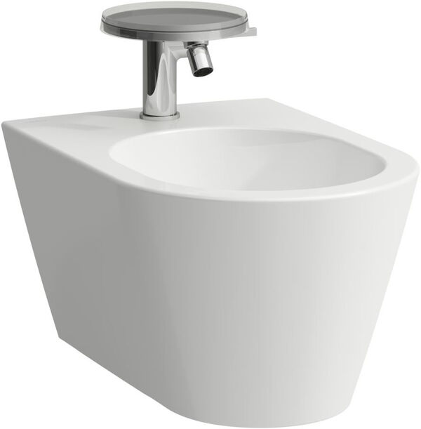 Wand-Bidet Laufen Kartell Armaturenloch Weiss Cleaneffekt image number 0