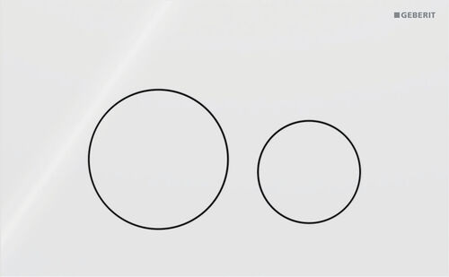 Bet&auml;tigungsplatte Geberit Sigma40 round Weiss Glas