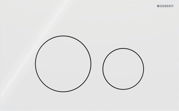 Bet&auml;tigungsplatte Geberit Sigma40 round Weiss Glas image number 0