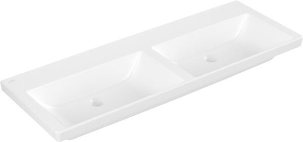 Doppelwaschtisch Villeroy & Boch Subway 3.0 130 x 47 cm Stone white matt Cleaneffekt image number 0