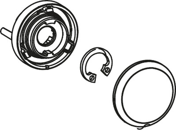 Poussoir Douche à main KWC Chromé image number 0