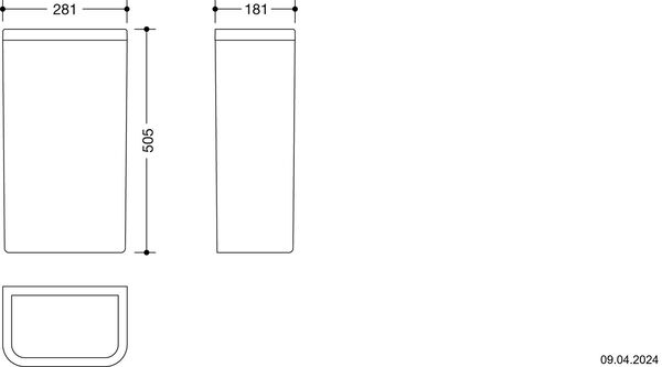 Poubelle &agrave; papier Hewi 477 Blanc signalisation El&eacute;ment de cadre gris clair image number 1