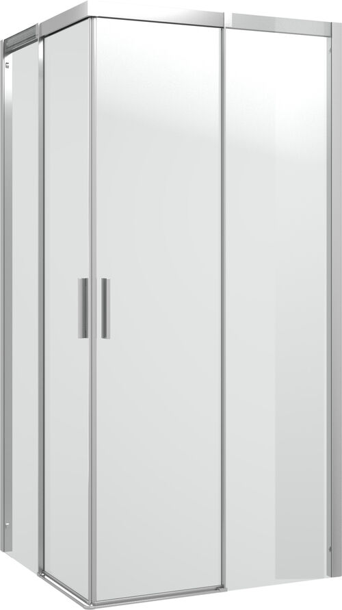 Porte coulissante Alterna costa Silber hochglanzeloxiert Verre clair