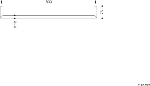 Badetuchstange Hewi System 162 / 900 edelstahl matt image number 1