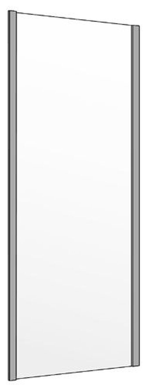 Seitenwand Koralle S400 Silberfarbig Echtglas klar Plus