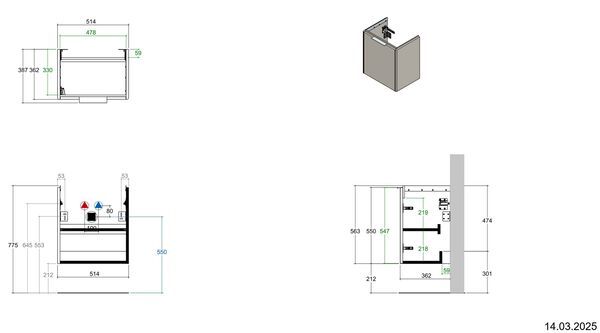 Meuble sous-lavabo Alterna pro S Blanc premium image number 1