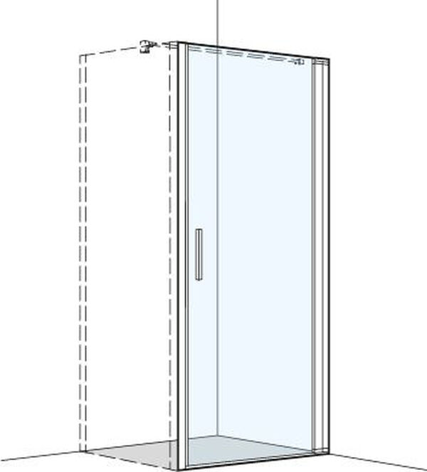 Pendeltüre Koralle S400 Plus silberfarbig Echtglas klar image number 0