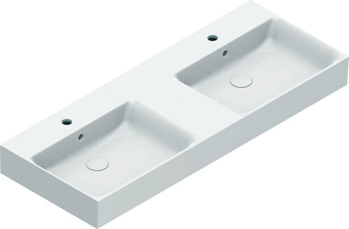 Doppelwaschtisch Alterna elena 120 x 47 cm Weiss Cleaneffekt