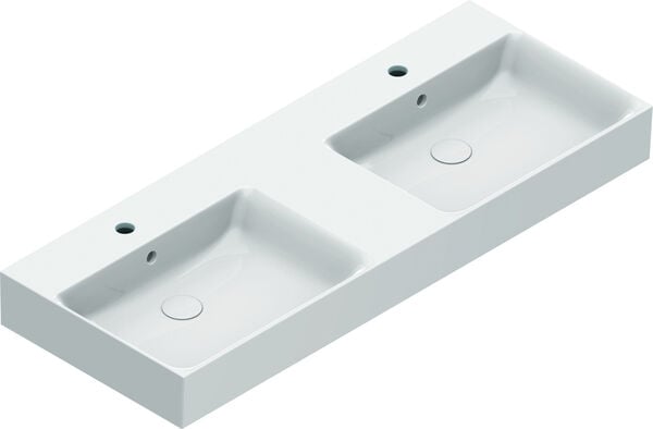 Doppelwaschtisch Alterna elena 120 x 47 cm Weiss Cleaneffekt image number 0