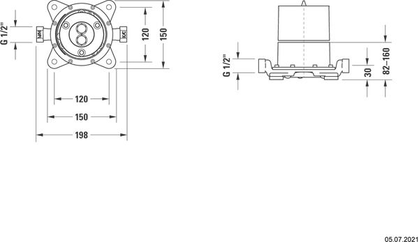 Einbaukörper Duravit ½" image number 1