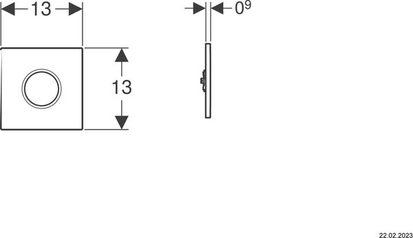 Commande urinoir Geberit HyTronic IR Typ01 round Chrom&eacute; mat image number 1