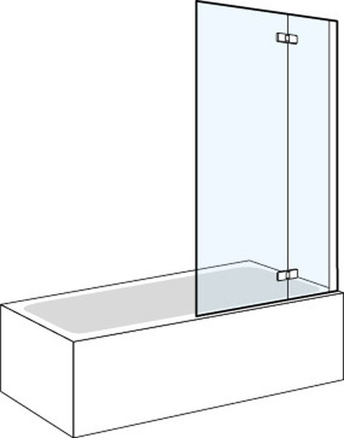 Pendeltüre Koralle S600 Plus silver polish Echtglas klar Duschguard