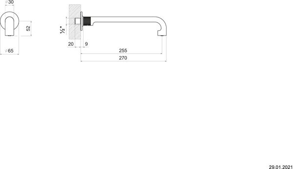 Goulot Gessi Inciso ½" Copper brushed image number 1
