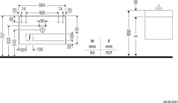 Meuble sous-lavabo Duravit White Tulip Blanc brillant image number 1