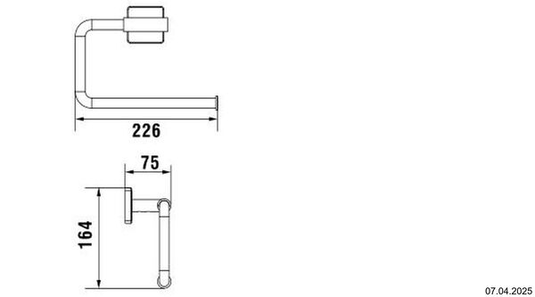 Porte-linge &agrave; anneau Laufen Niara S Acier inoxydable mat PVD image number 1