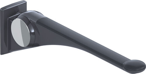 Barre d'appui relevable Hewi LifeSystem Premium Anthracite brillant Zone de pr&eacute;hension anthracite mat