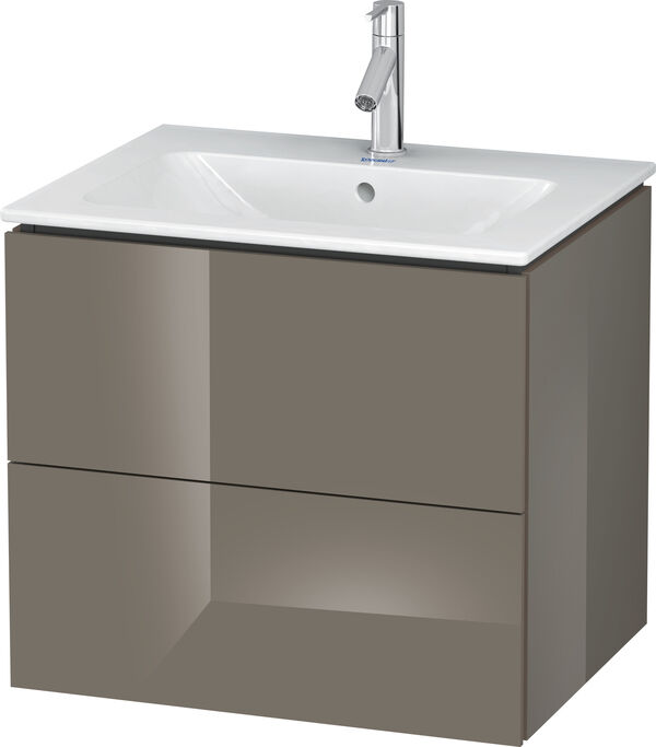 Meuble sous-lavabo L-Cube Flannel grey brillant image number 0