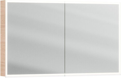 Armoire de toilette Alterna luuna LED plus avec &eacute;clairage inf&eacute;rieur/sup&eacute;rieur Casella oak Couleur de lumi&egrave;re r&eacute;glable en continu 2700-6500 K