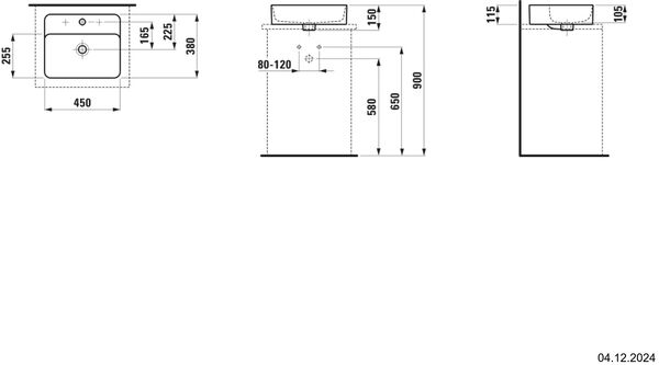 Auflegewaschtisch Laufen Val 45 x 38 cm Graphit matt image number 1
