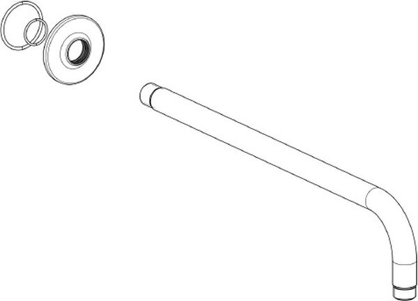 Wandanschlussbogen Gessi Inciso verchromt image number 0