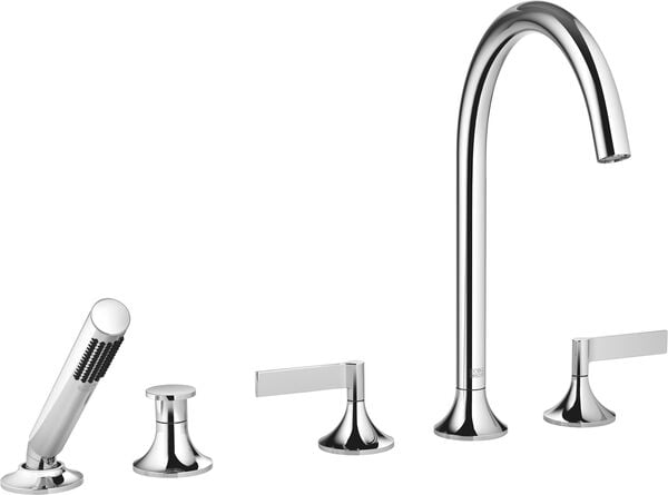 Batteria di riempimento Dornbracht Vaia 5-fori, bocca, s 220 mm, valvole laterali, inversore image number 0