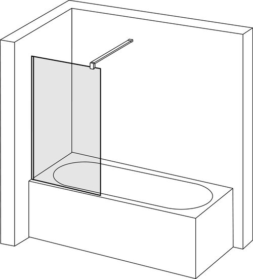 Seitenwand Alterna lin.3 Finox Echtglas klar CareTec Pro